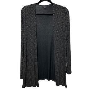 J.Jill Wearever Collection Open Front Cardigan Light Weight‎ Black M Casual Cozy